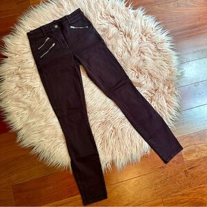 GAP Burgundy Modern Stretch Skinny 0 Regular